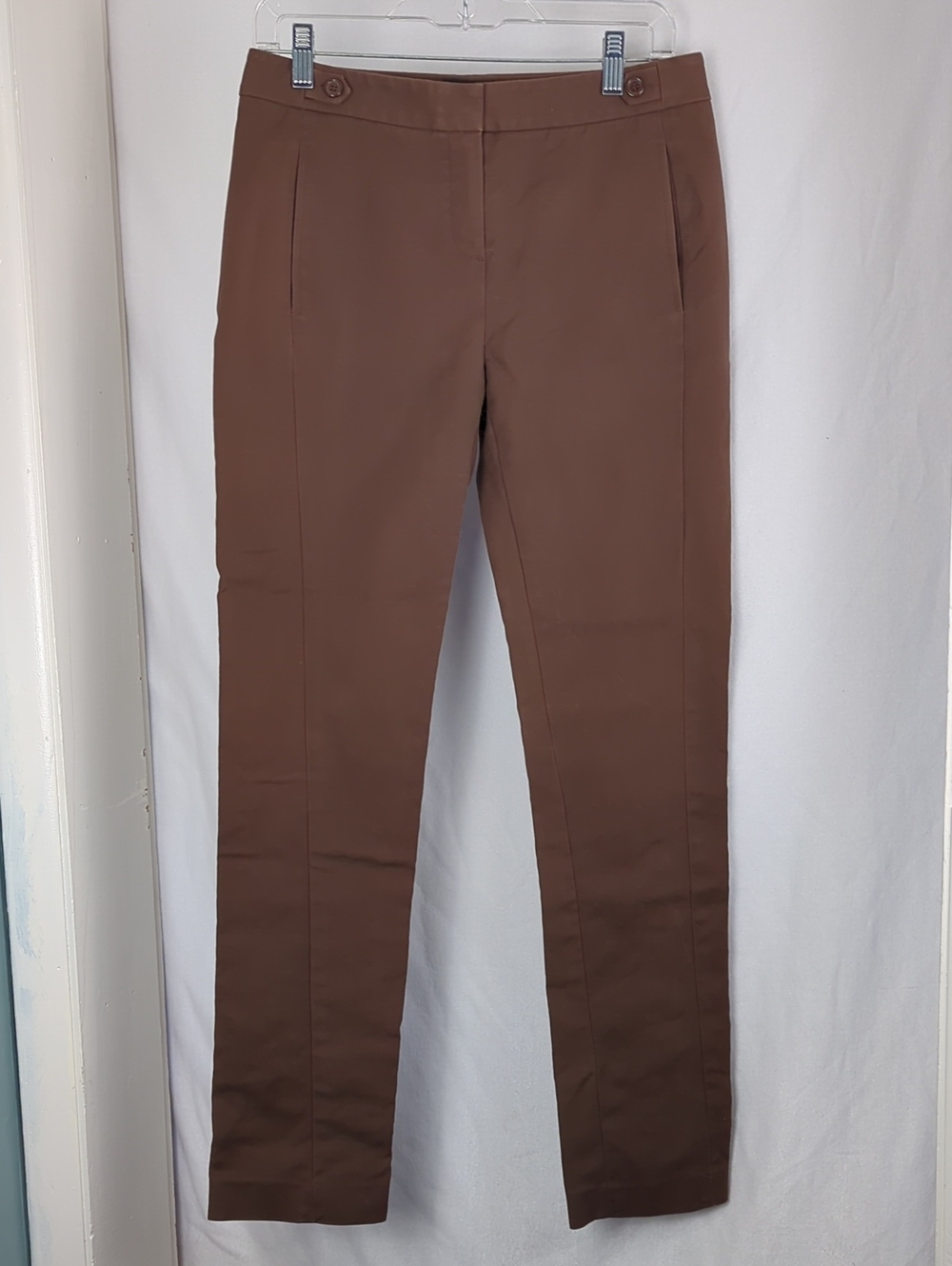 NINE WEST Women's Brown Slim Fit Skinny Stretch Dress Pants